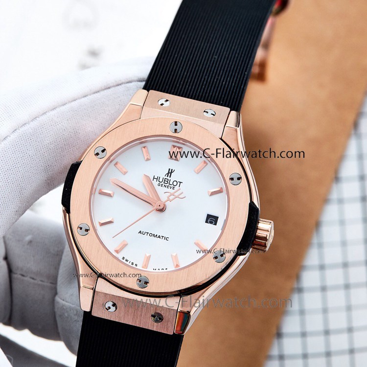 Hublot Classic Fusion Ladies Watch Rose Gold White Dial